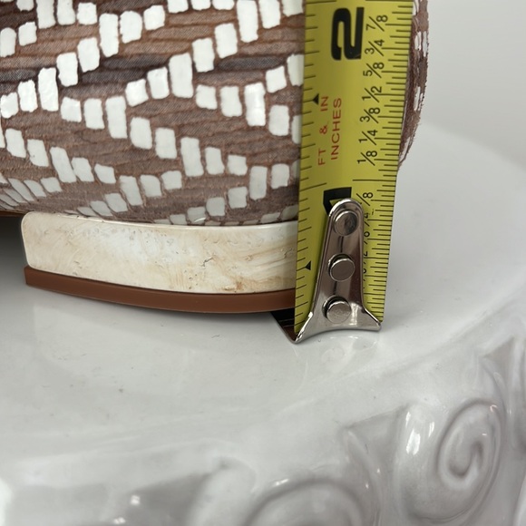 FS/NY French Soles Brown/White Peep Toe Loafers - Picture 8 of 9